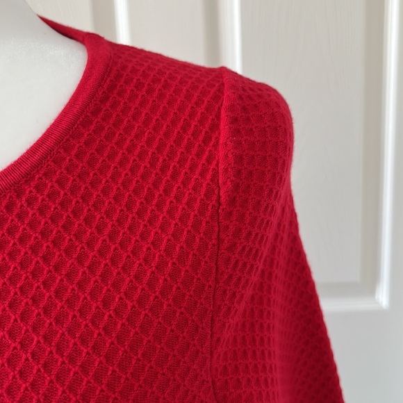 Hugo by Hugo Boss red stretch peplum sweater - Picture 2 of 6